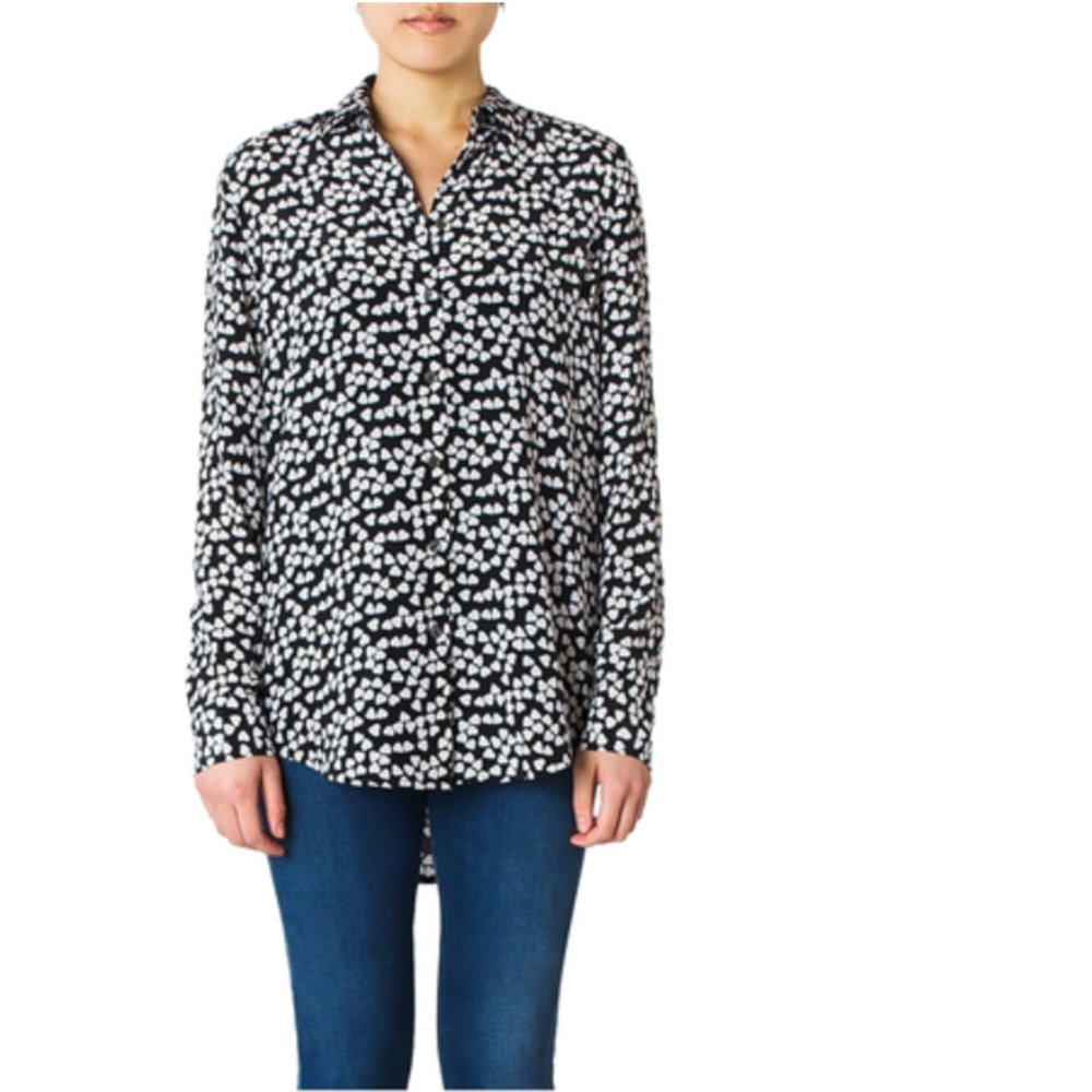 EQUIPMENT  Essential Heart Print Silk Shirt